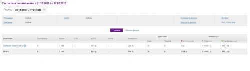 Статистика с Admitad